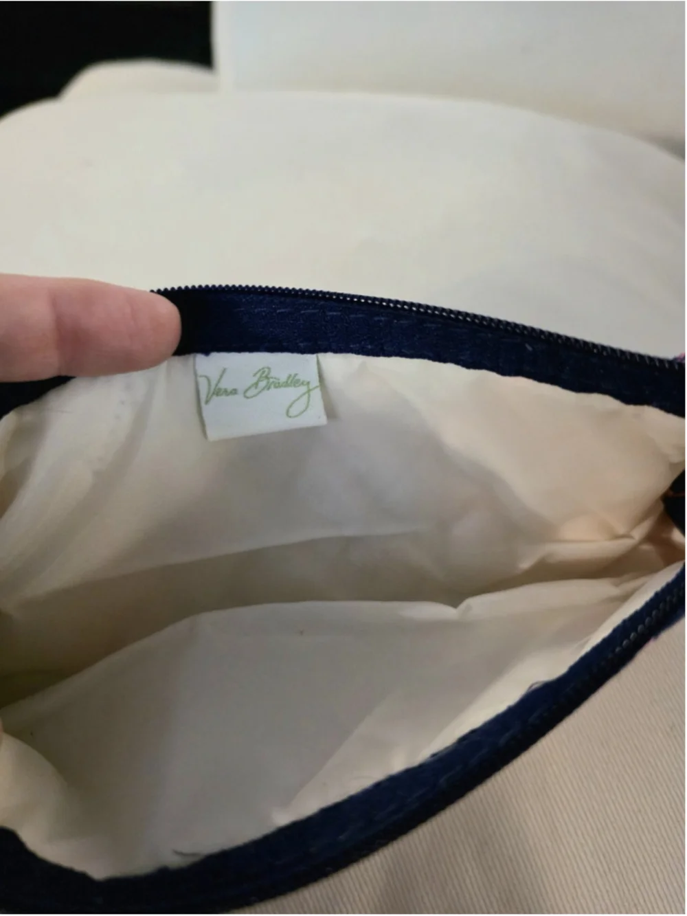 Vera Bradley Quilted Pencil Pouch Zip Case Katalina Retired